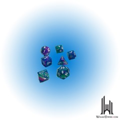 Festive - Polyhedral 7-Die Set - Waterlily / White